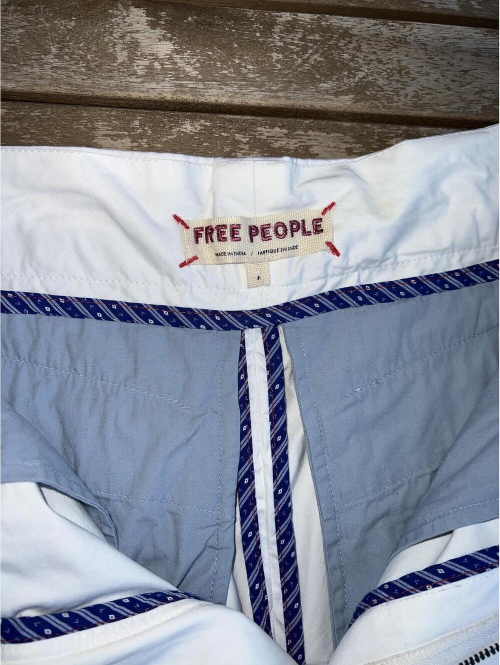 Free People Buckle Back Stripe Trousers - Picture 6 of 9